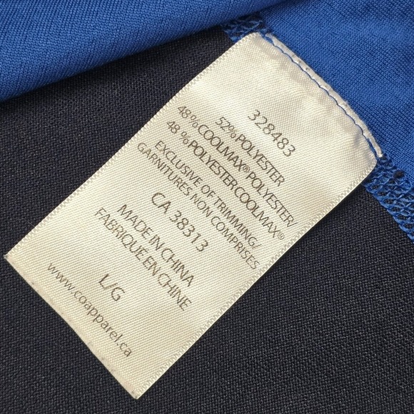 Cloudveil Shirt Men Large Blue Short Sleeve Pullover Stretch Active Workout Gym - Picture 7 of 11